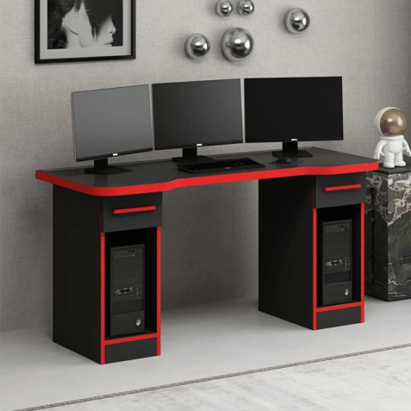 Компьютерный стол Trendy Phoenix 2 ДСП / Чёрный Красный photo 4