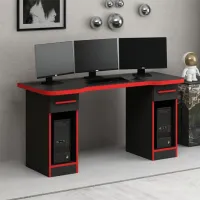 Компьютерный стол Trendy Phoenix 2 ДСП / Чёрный Красный photo 4