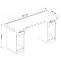 Компьютерный стол Trendy Phoenix 2 ДСП / Чёрный Красный photo 6