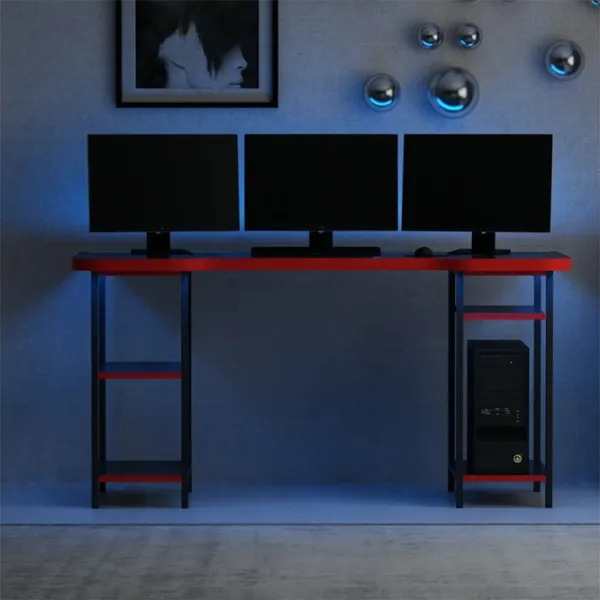 Компьютерный стол Trendy Phoenix 4 ДСП / Чёрный Красный photo 2