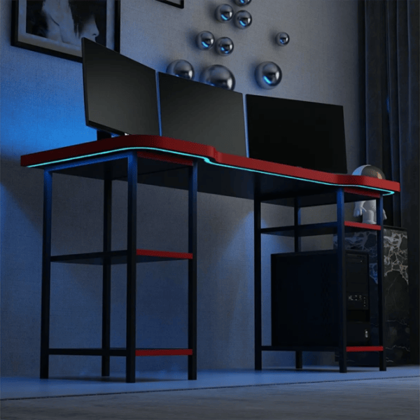 Компьютерный стол Trendy Phoenix 4 ДСП / Чёрный Красный photo 4
