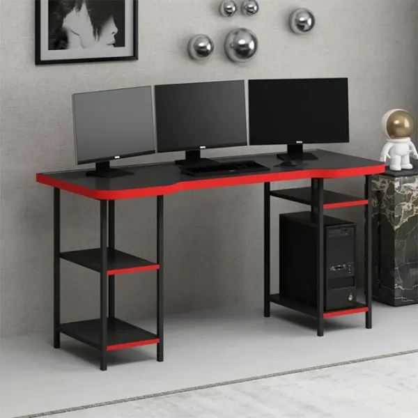 Компьютерный стол Trendy Phoenix 4 ДСП / Чёрный Красный photo 5