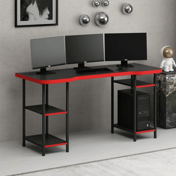 Компьютерный стол Trendy Phoenix 4 ДСП / Чёрный Красный photo 5
