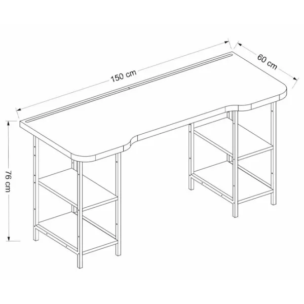 Компьютерный стол Trendy Phoenix 4 ДСП / Чёрный Красный photo 6