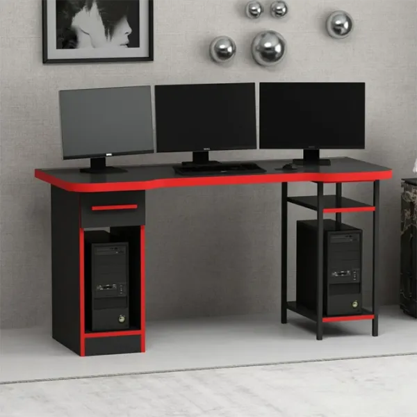 Компьютерный стол Trendy Phoenix 6 ДСП / Чёрный Красный photo 2