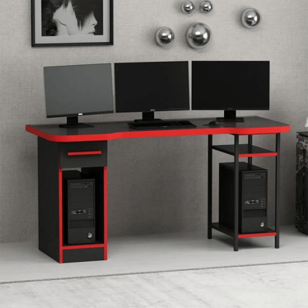 Компьютерный стол Trendy Phoenix 6 ДСП / Чёрный Красный photo 2