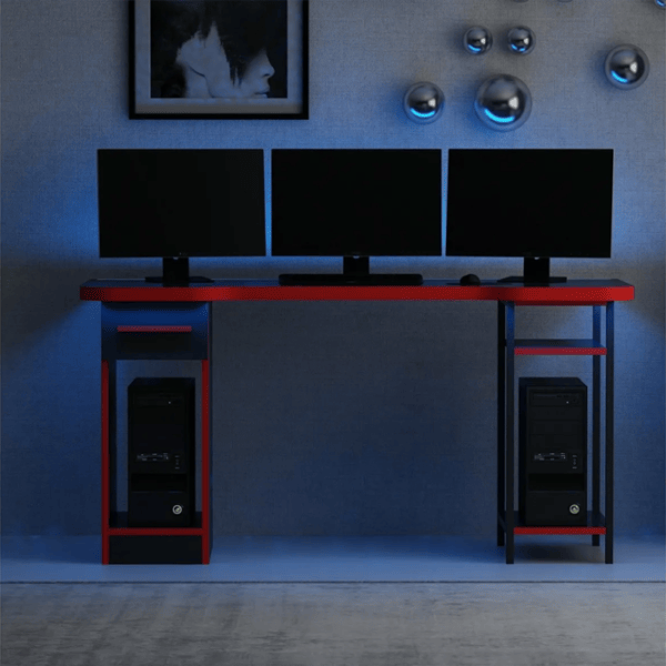Компьютерный стол Trendy Phoenix 6 ДСП / Чёрный Красный photo 3
