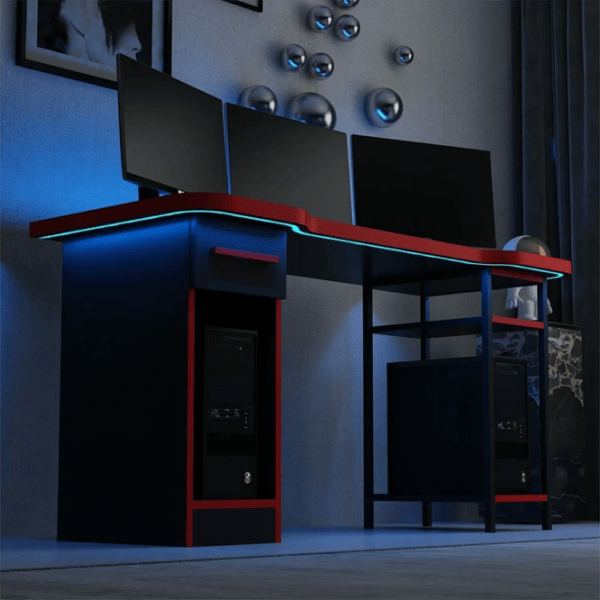 Компьютерный стол Trendy Phoenix 6 ДСП / Чёрный Красный photo 4