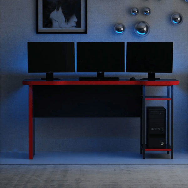 Компьютерный стол Trendy Phoenix 8 ДСП / Чёрный Красный photo 2