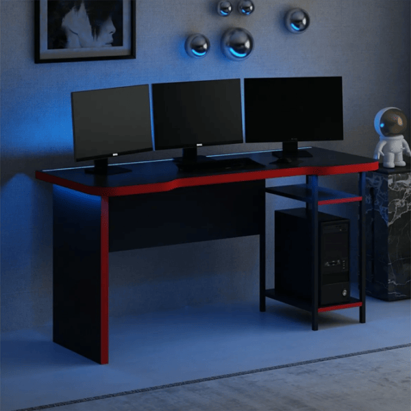 Компьютерный стол Trendy Phoenix 8 ДСП / Чёрный Красный photo 3
