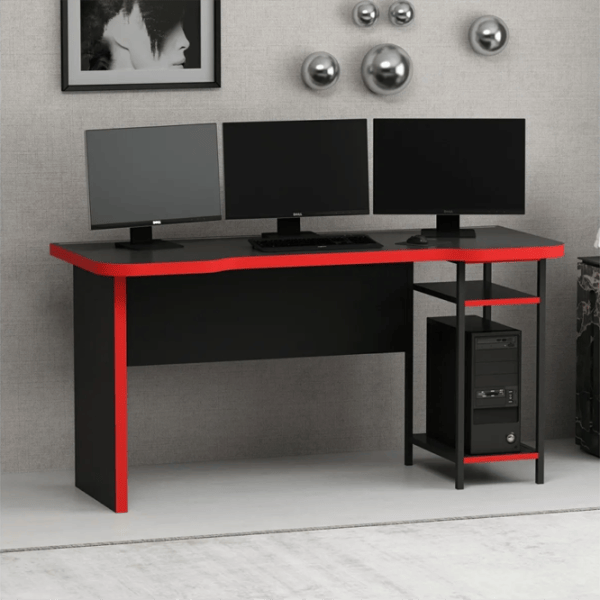 Компьютерный стол Trendy Phoenix 8 ДСП / Чёрный Красный photo 5