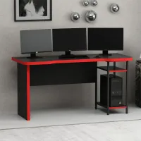 Компьютерный стол Trendy Phoenix 8 ДСП / Чёрный Красный photo 5