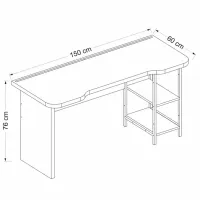 Компьютерный стол Trendy Phoenix 8 ДСП / Чёрный Красный photo 6