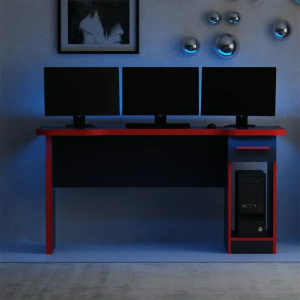 Компьютерный стол Trendy Phoenix 9 ДСП / Чёрный Красный photo 2