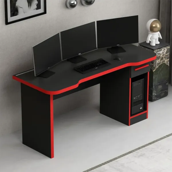 Компьютерный стол Trendy Phoenix 9 ДСП / Чёрный Красный photo 4
