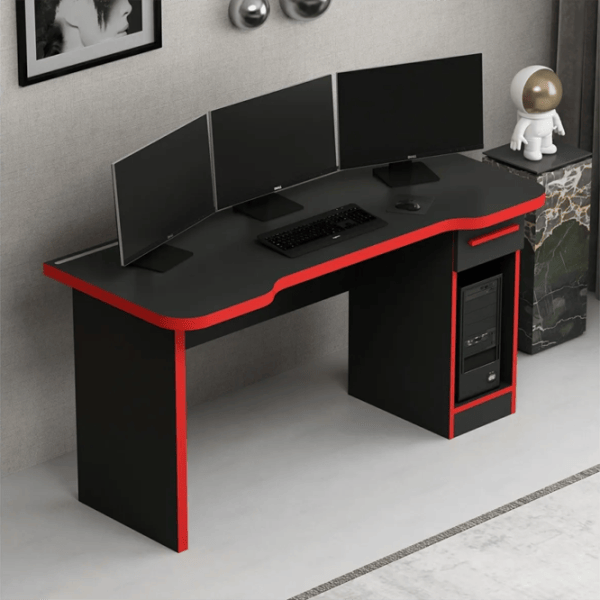 Компьютерный стол Trendy Phoenix 9 ДСП / Чёрный Красный photo 4