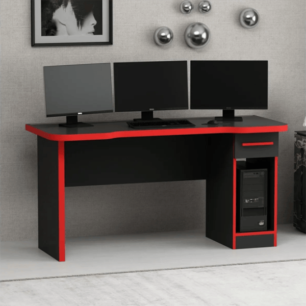 Компьютерный стол Trendy Phoenix 9 ДСП / Чёрный Красный photo 5