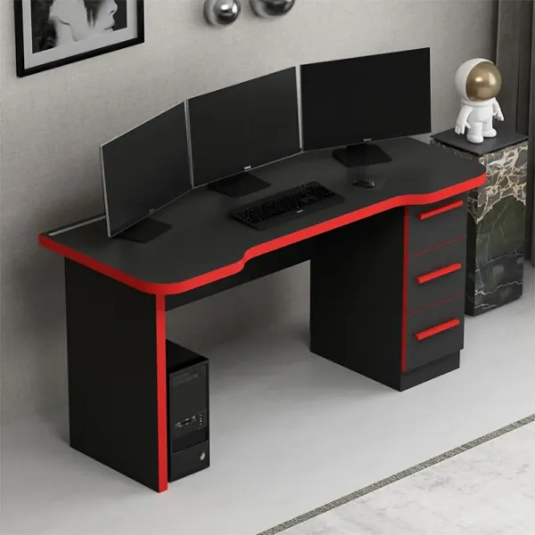 Компьютерный стол Trendy Phoenix 10 ДСП / Чёрный Красный photo 4