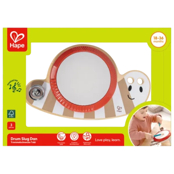 Барабан Hape Slug Dan 12 месяцев / Бежевый photo 5