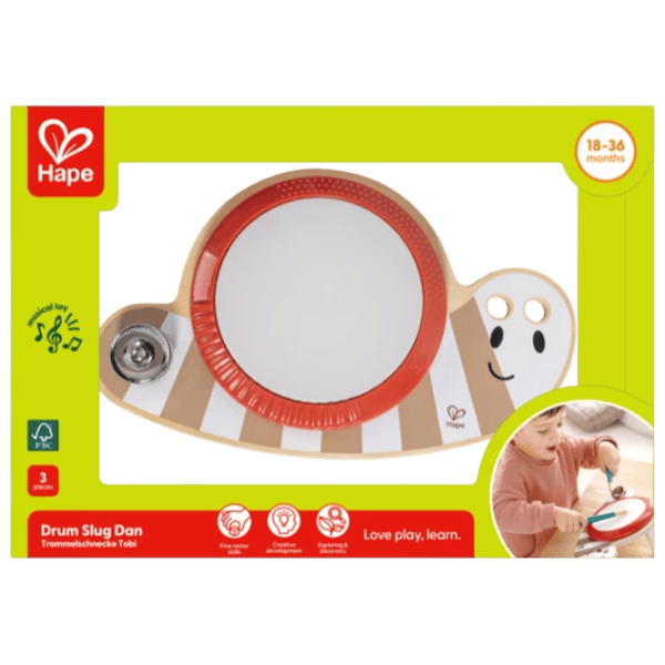 Барабан Hape Slug Dan 12 месяцев / Бежевый photo 5