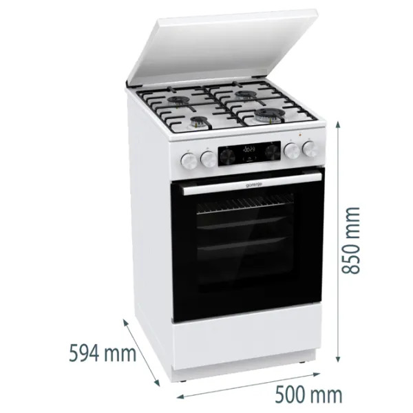 Плита Gorenje GK5C63WH Комбинированная/ Белый/ Черный photo 13
