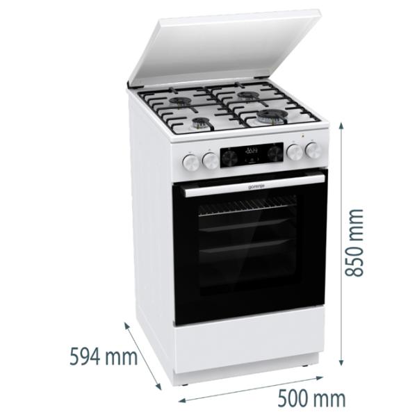 Плита Gorenje GK5C63WH Комбинированная/ Белый/ Черный photo 13