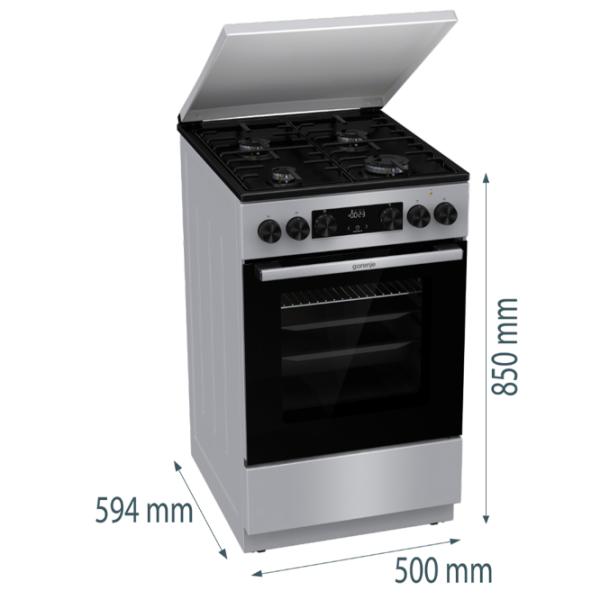 Плита Gorenje GK5C64SH Комбинированная/ Нержавеющая сталь/ Черный photo 14