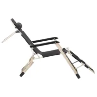 Șezlong Valconi WJX-02 Metal / Stofă / Black Gray photo 2