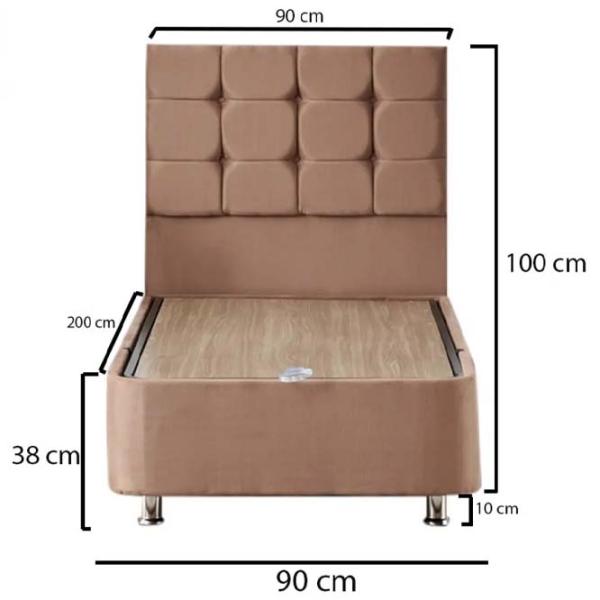 Кровать Trendy Helen 90 x 200 см / Сталь / Светло-коричневый photo 8