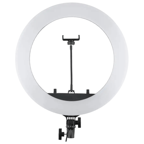 Штатив с круглой лампой Selfie Ring Light HQ-18S 18" Черный photo 2