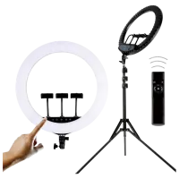 Trepied cu lampă Selfie Ring Light HQ-21S 21" Black photo 3
