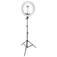 Штатив с круглой лампой Selfie Ring Light HQ-23NS 23" Черный
