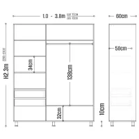 Dulap My-Style Cupe 290 x 60 x 230 / PAL / Ashen photo 5