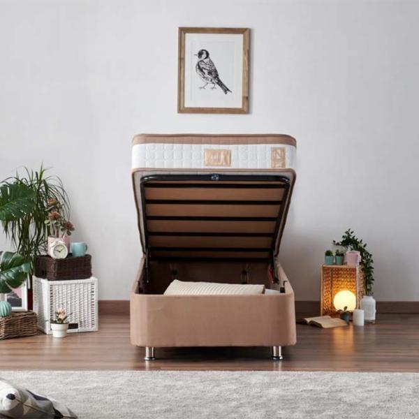 Кровать Trendy Latte 90 x 200 см / Сталь / Светло-коричневый photo 5