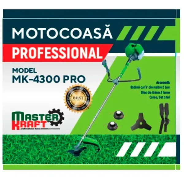 Motocoasă Master Kraft MK4300PRO  / Green photo 3