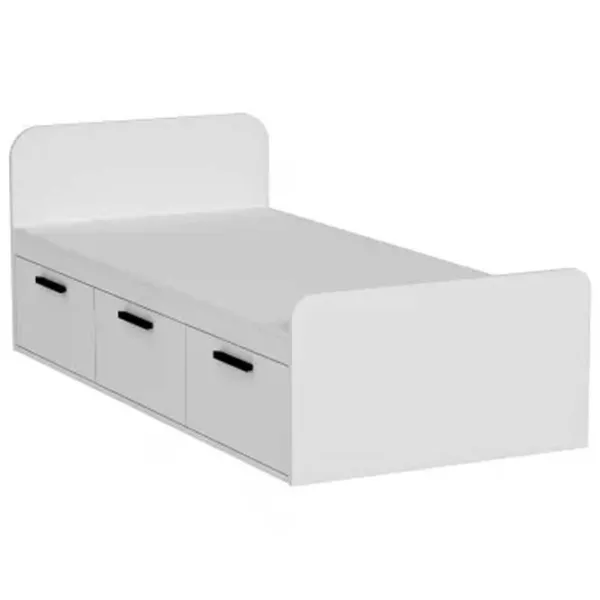 Кровать Trendy Akser 90 x 190 см / ДСП меламин / Белый photo 1