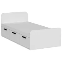 Кровать Trendy Akser 90 x 190 см / ДСП меламин / Белый