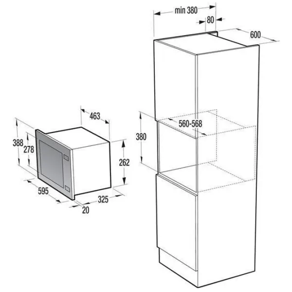 Cuptor cu microunde Gorenje BM 251 S7XG Încorporabil / 900 W / Black photo 5