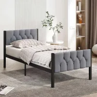 Pat Trendy Stil 90 x 200 cm / Metal / Gray photo 2