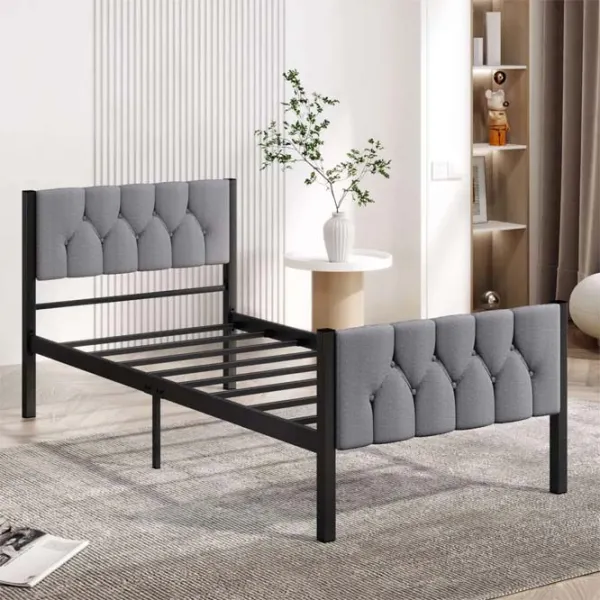 Pat Trendy Stil 90 x 200 cm / Metal / Gray photo 3