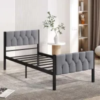 Pat Trendy Stil 90 x 200 cm / Metal / Gray photo 3