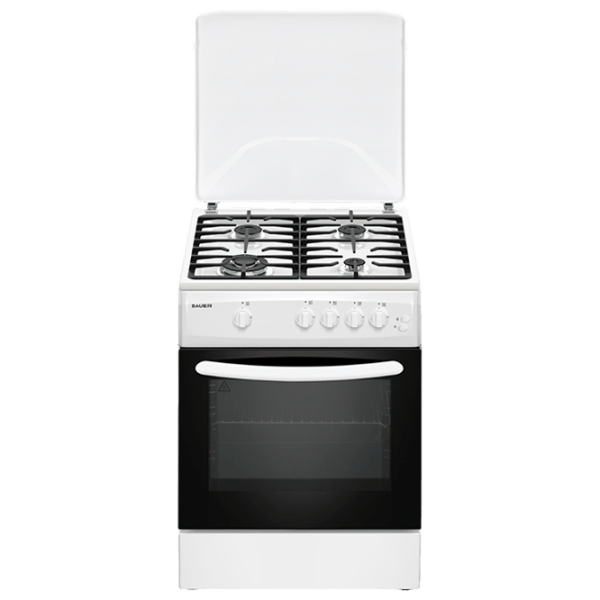 Плита Bauer TG 6640 WICTF Газовая/ Белый/ Черный photo 1