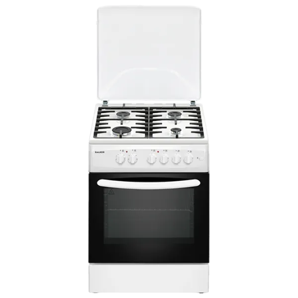 Aragaz Bauer TE 6640 WITCF Pe gaz/ White/ Black photo 1