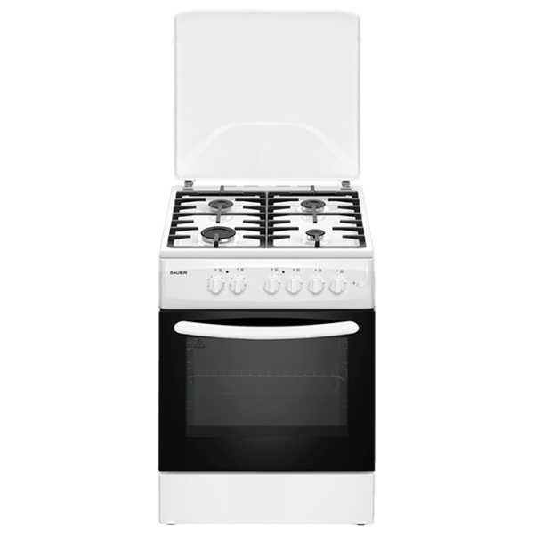 Aragaz Bauer TE 6640 WITCF Pe gaz/ White/ Black photo 1
