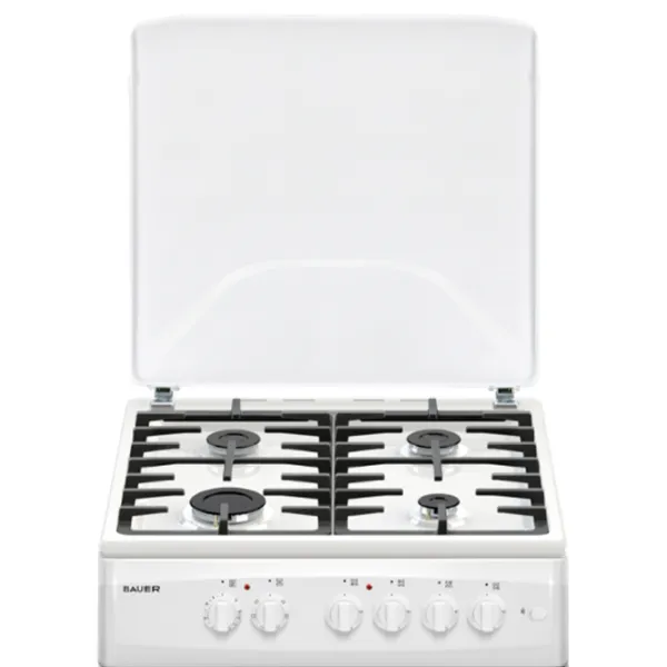 Aragaz Bauer TE 6640 WITCF Pe gaz/ White/ Black photo 3