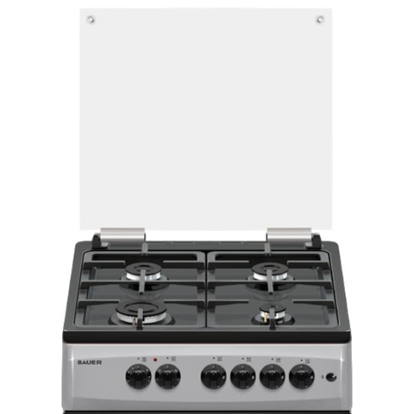 Aragaz Bauer TE 6640 SBLCT Combinată/ Silver/ Black photo 2
