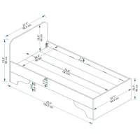 Кровать Trendy Luses 90 x 190 см / ДСП меламин / Сосна photo 7