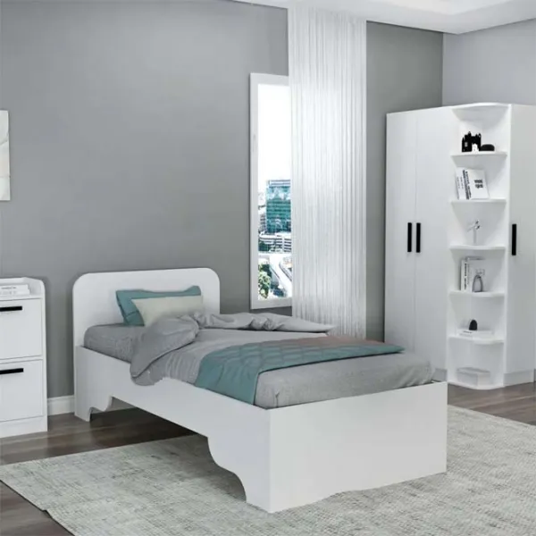 Кровать Trendy Luses 90 x 190 см / ДСП меламин / Белый photo 2