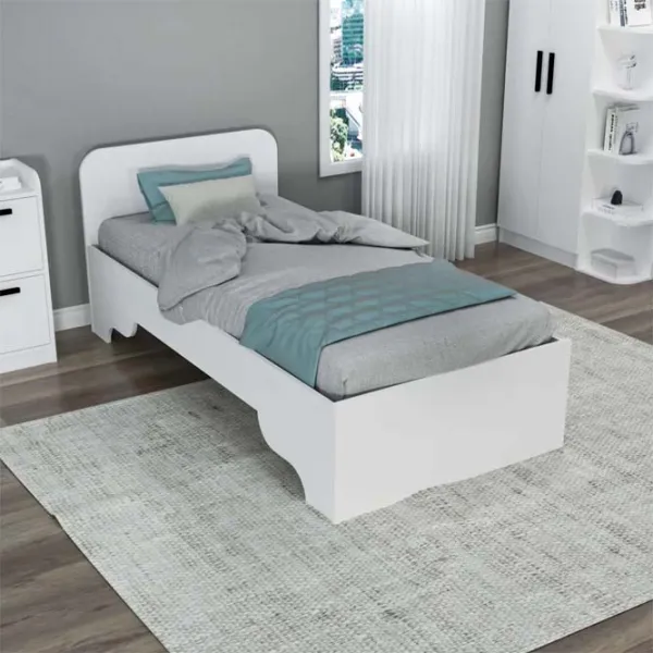 Кровать Trendy Luses 90 x 190 см / ДСП меламин / Белый photo 4