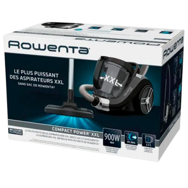Пылесос Rowenta Compact Power XXL 900 Вт / Серый Черный photo 7